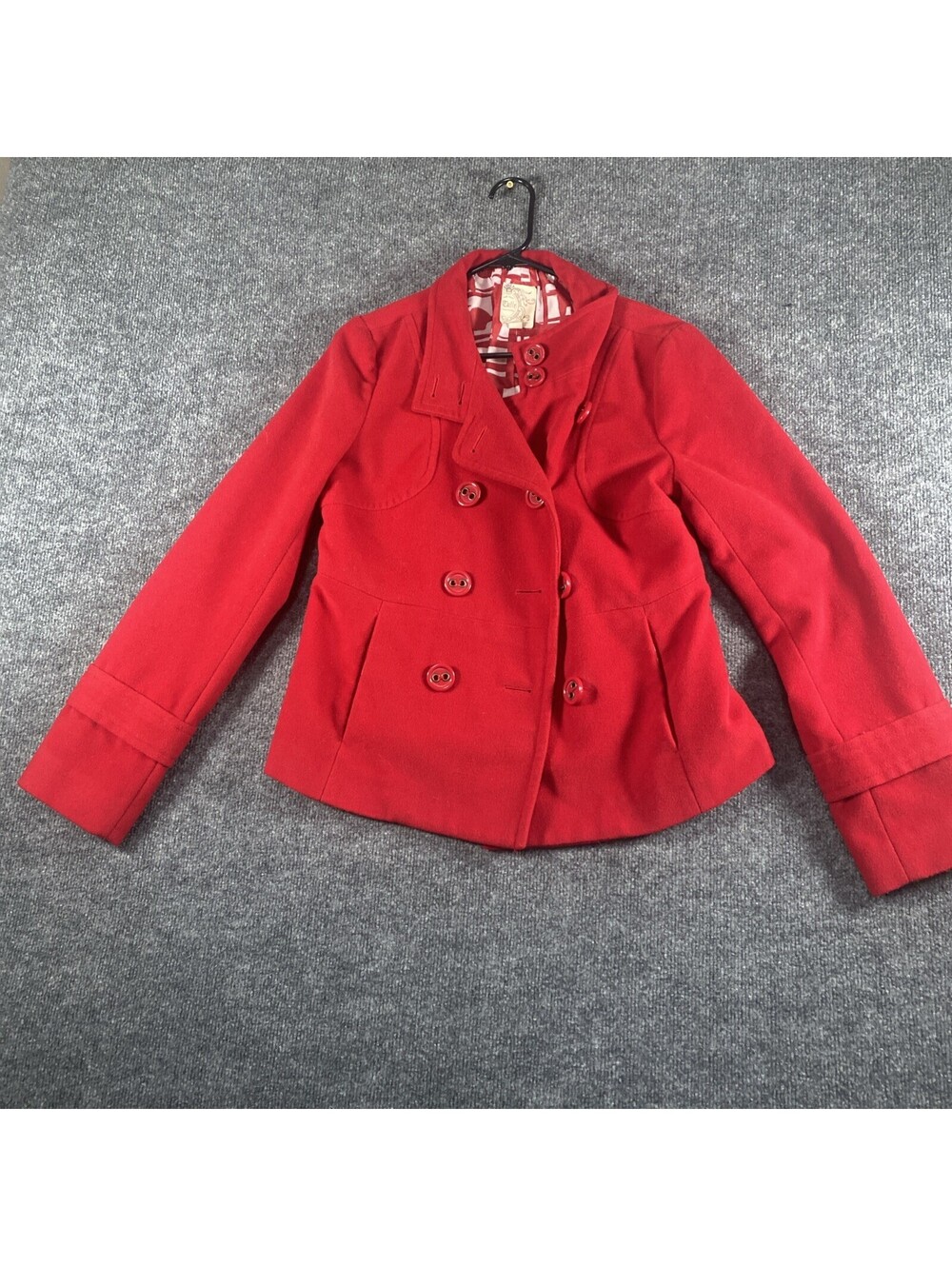 Tulle Anthropologie Cotton Academia Lagenlook Blazer Jacket Sz L Cross Botton AB